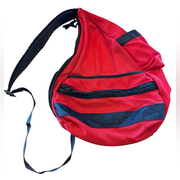 Ameribag Nylon Red and Black Sling Bag - Picture 1 of 4